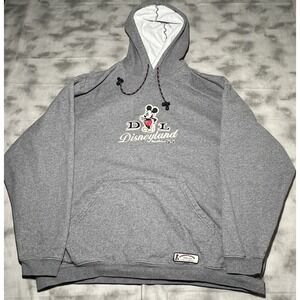 Disneyland Resort Hoodie Size XXL Mickey Mouse Grey Sweatshirt